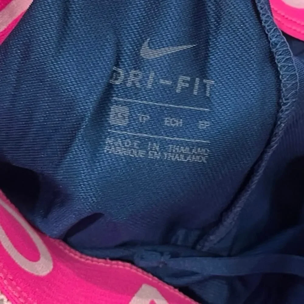 Nike Womens Dri-Fit Football Training Shorts Elastic Waist Blue Pink Size XS